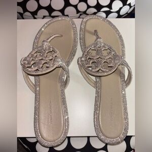 Tory Burch Silver Sandals
